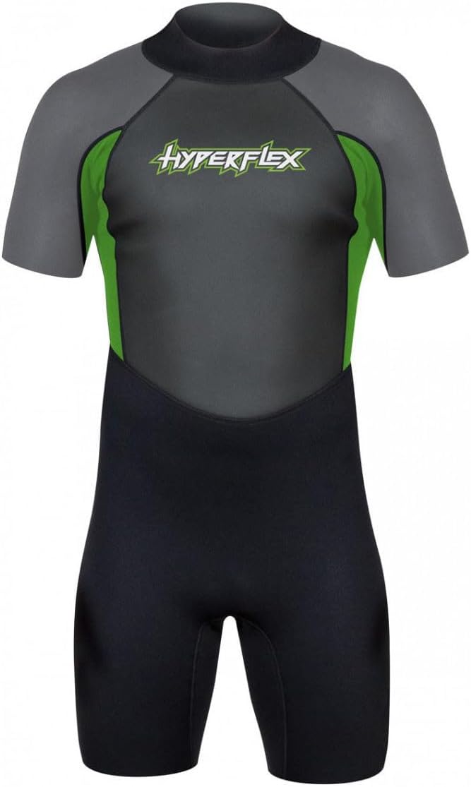 Hyper Flex Men's and Women's 2.5mm Shorty Springsuit Wetsuit – SURFING, Water Sports, Scuba Diving, Snorkeling - Comfort, Flexible, Anatomical Fit, Adjustable Collar, Back-Zip - Image 5